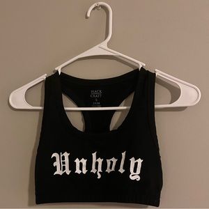 Black craft unholy black sports bra